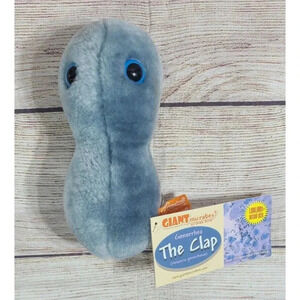 Giant Microbes Plush The Clap Plush Figure Toy Gray STD Health Education NEW